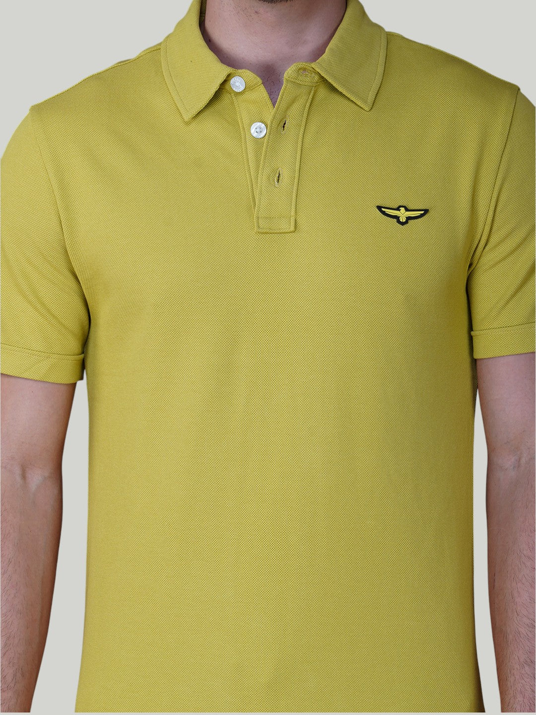 Lime Yellow Premium Pique Cotton Classic Polo – Euro Fit (CP 025)-view3