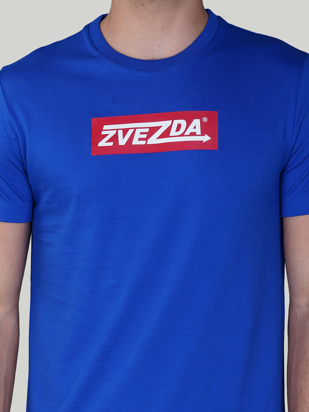 Blue Zvezda Original Cotton Jersey T-Shirt - Euro Fit (BRT-024C)