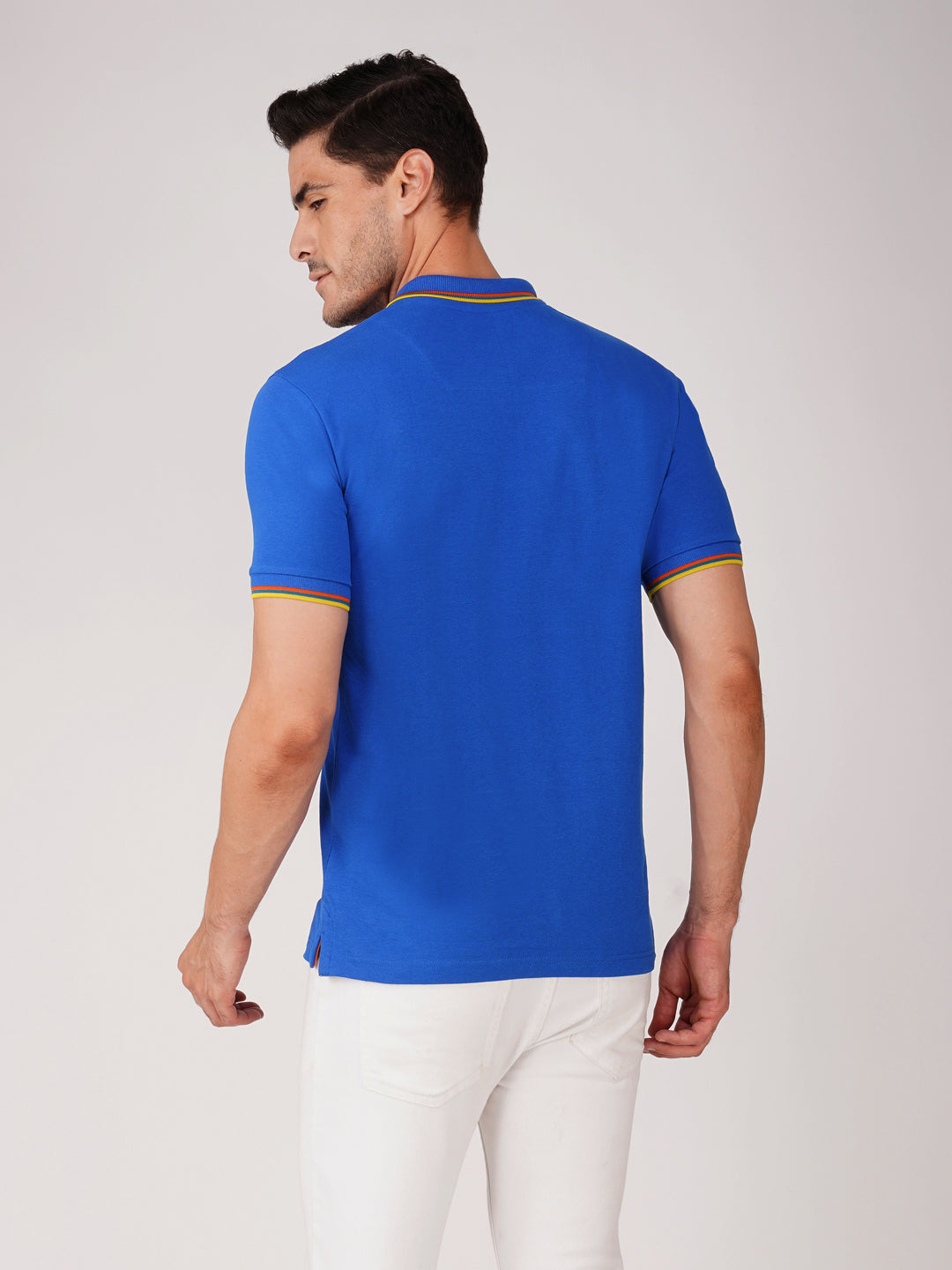 royal blue Tipping Polo Back view image