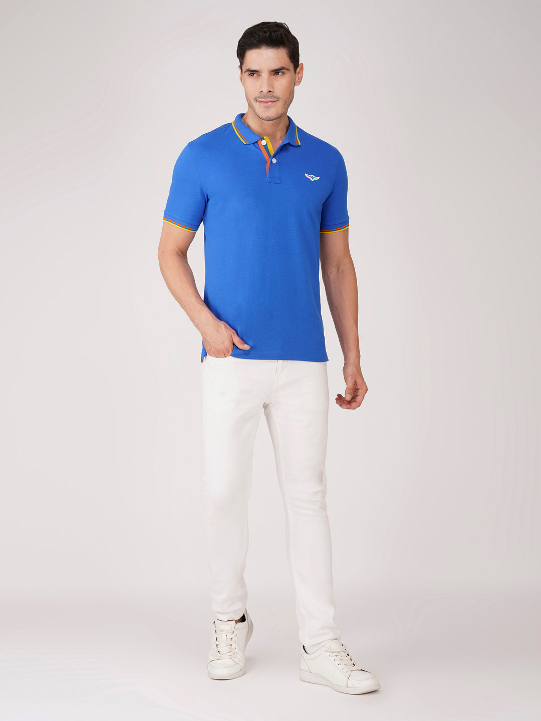 royal blue Tipping Polo full view image