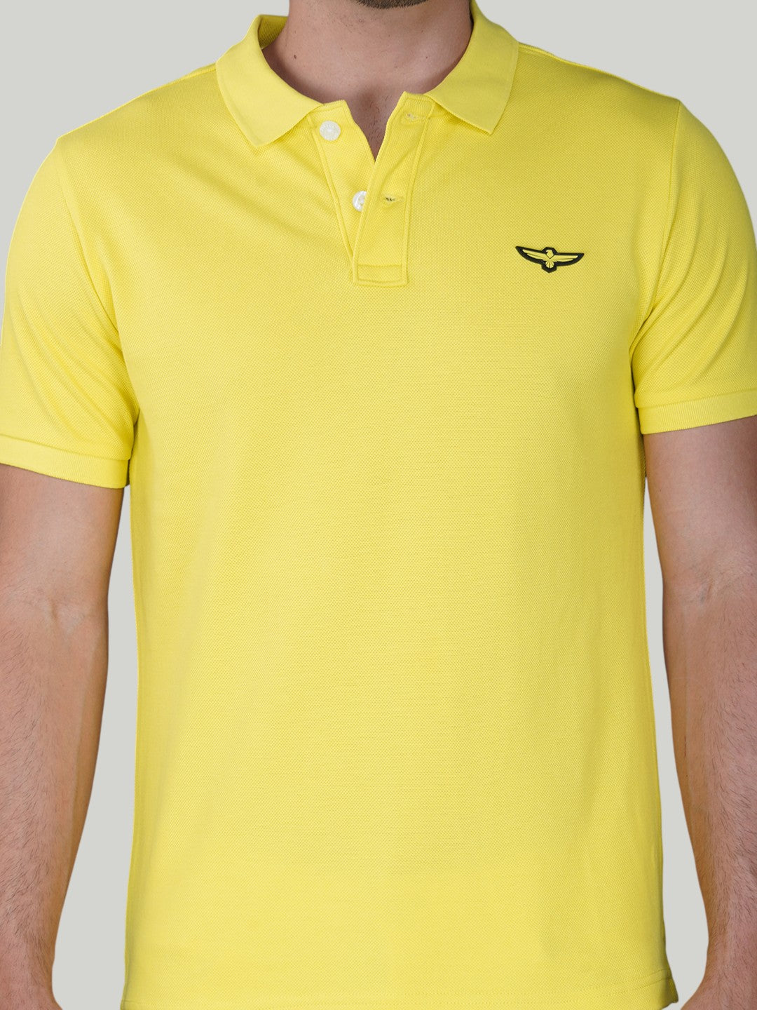 Light Yellow Premium Pique Cotton Classic Polo T-shirt-Euro Fit (CP 012)