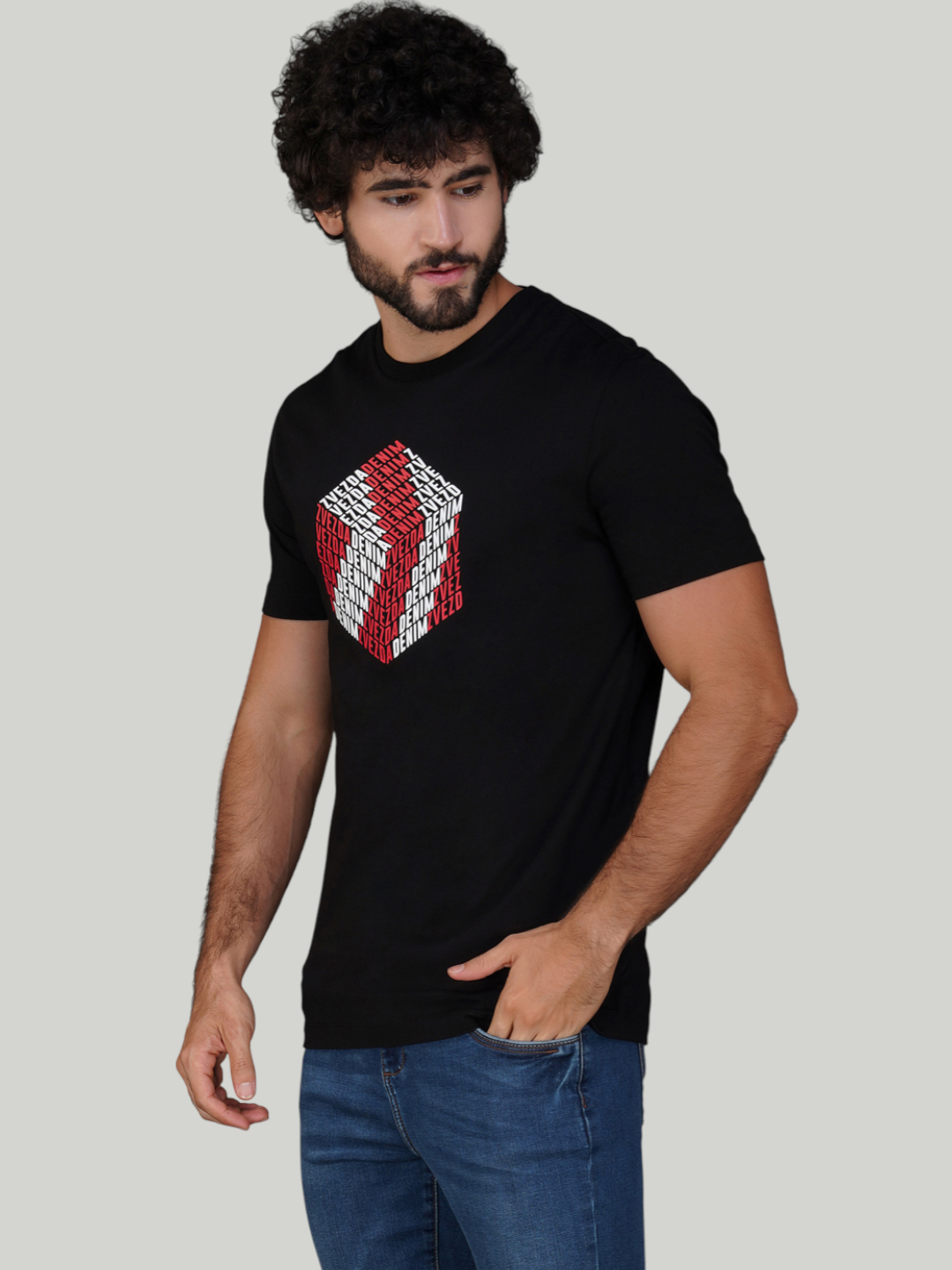 Black Zvezda Original Cotton Jersey T-Shirt - Euro Fit (BRT-006C)