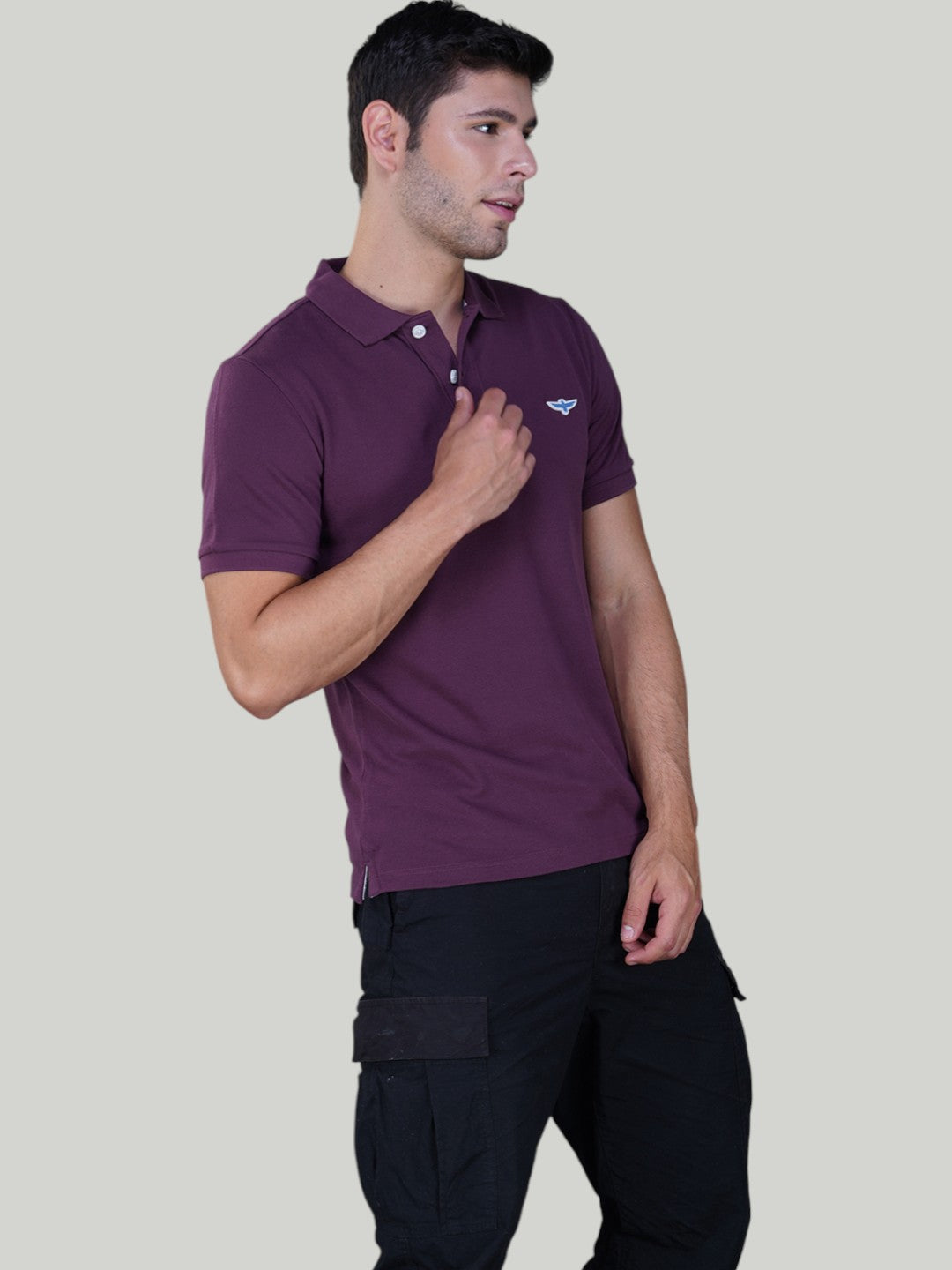 Plum Premium Pique Cotton Classic Polo T-shirt-Euro Fit (CP 017)