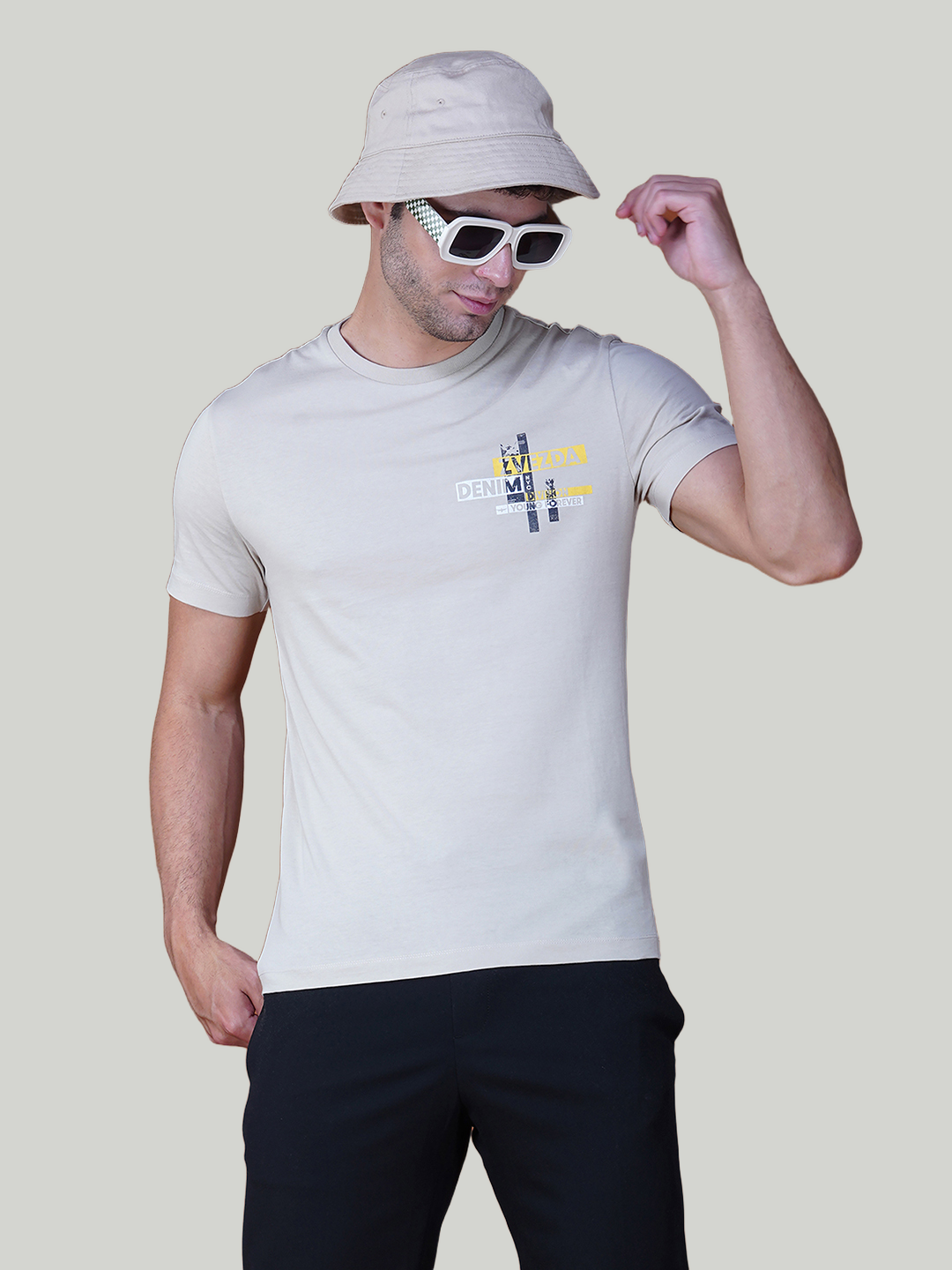 Light Grey Zvezda Original Cotton Jersey T-Shirt - Euro Fit (BRT-012C)