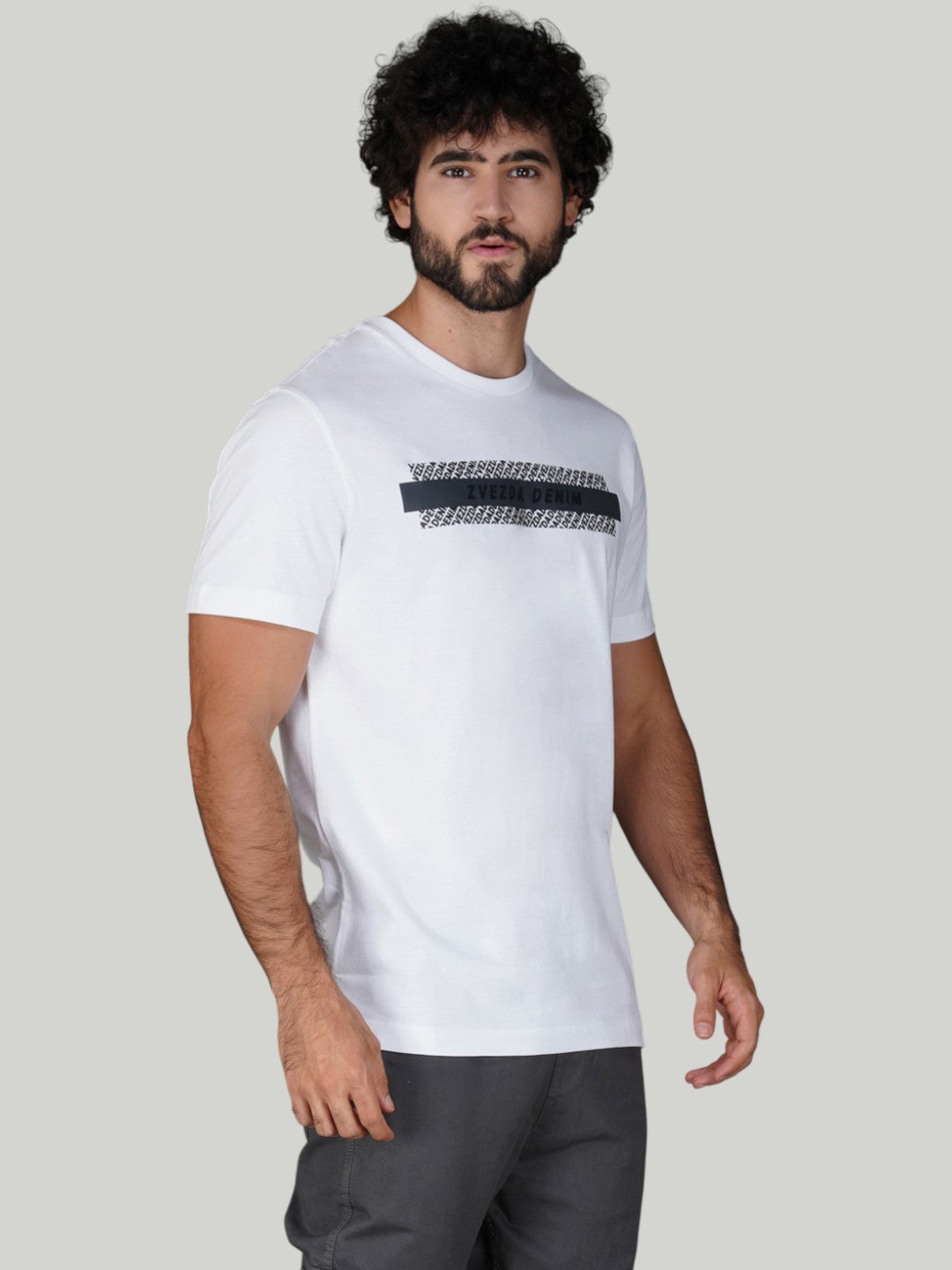White Zvezda Original Cotton Jersey T-Shirt - Euro Fit (BRT-003A)