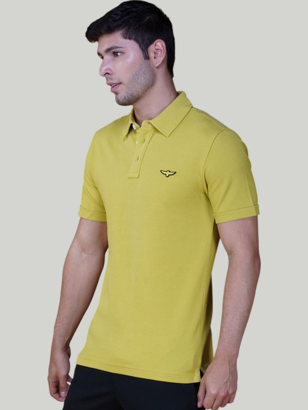 Lime Yellow Premium Pique Cotton Classic Polo – Euro Fit (CP 025)-view4