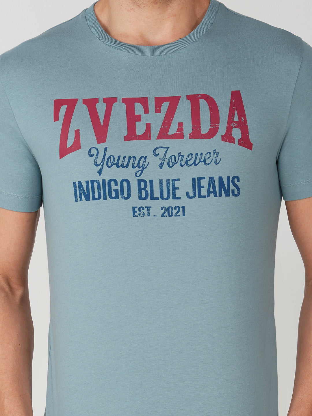 Sky Blue Zvezda Original Cotton Jersey T-Shirt – Euro Fit (BRT-007B)