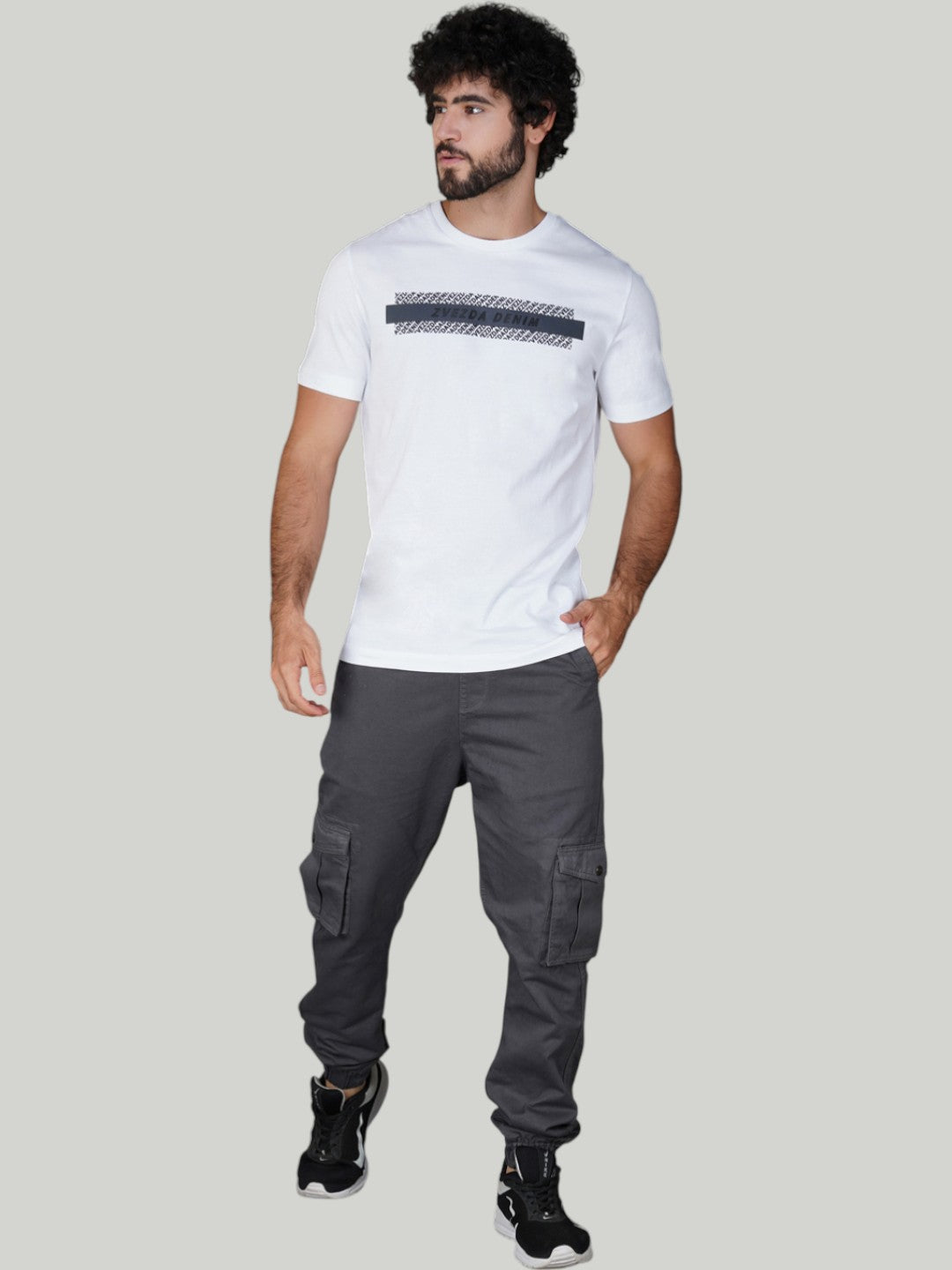 White Zvezda Original Cotton Jersey T-Shirt - Euro Fit (BRT-003A)