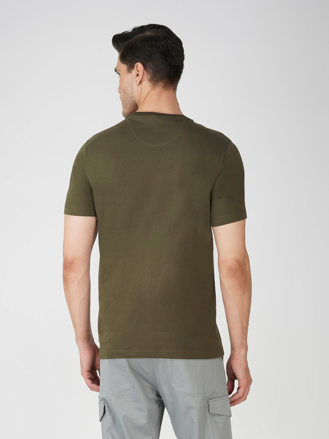 ARMY OLIVE  BRANDING PHOTO PRINT BACK VIEW