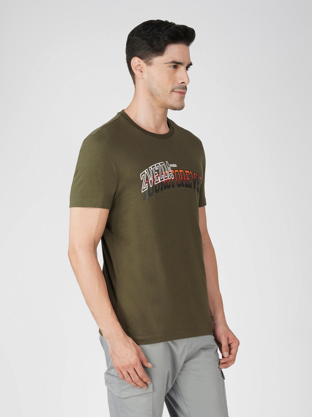 ARMY OLIVE  BRANDING PHOTO PRINT RIGHT VIEW