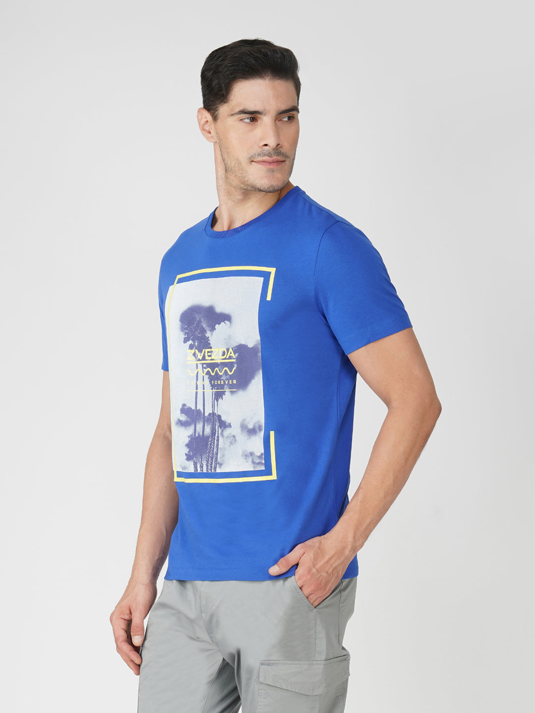 MEDIUM BLUE BRANDING PHOTO PRINT LEFT VIEW