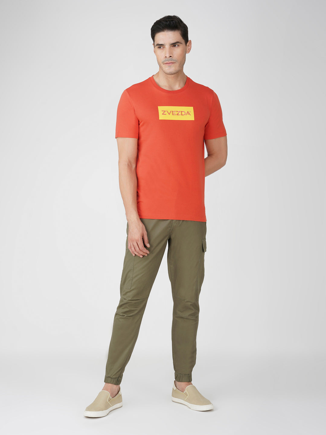 Burnt Orange Zvezda Original Cotton Jersey T-Shirt - Euro Fit (BRT-021F)