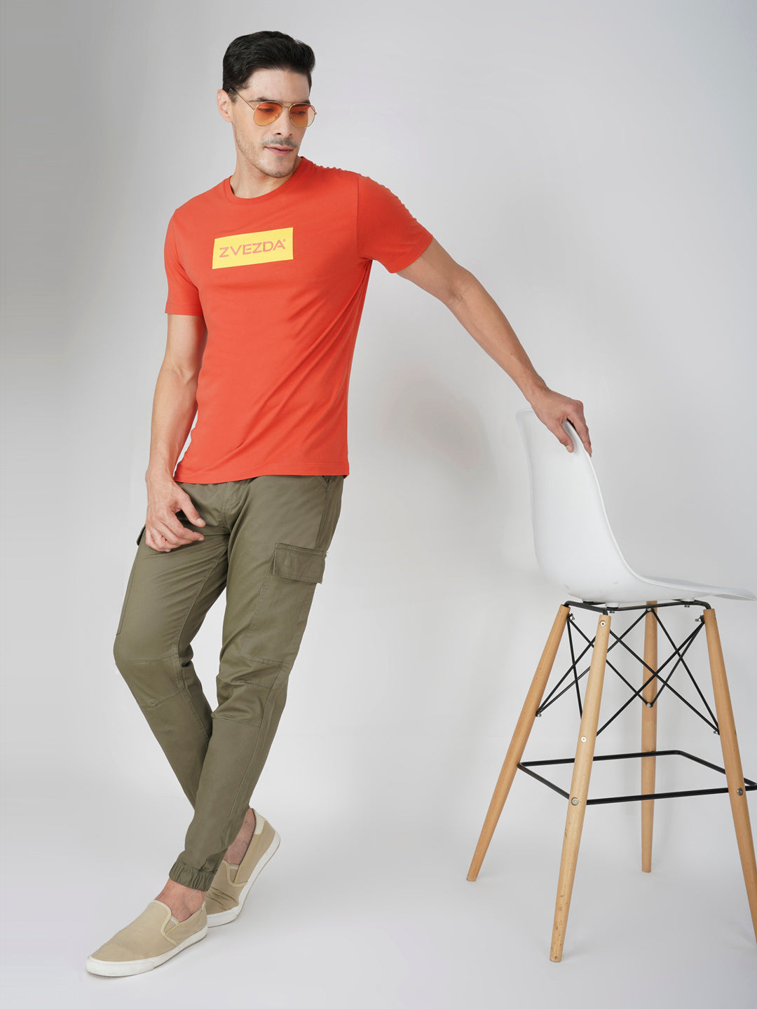 Burnt Orange Zvezda Original Cotton Jersey T-Shirt - Euro Fit (BRT-021F)