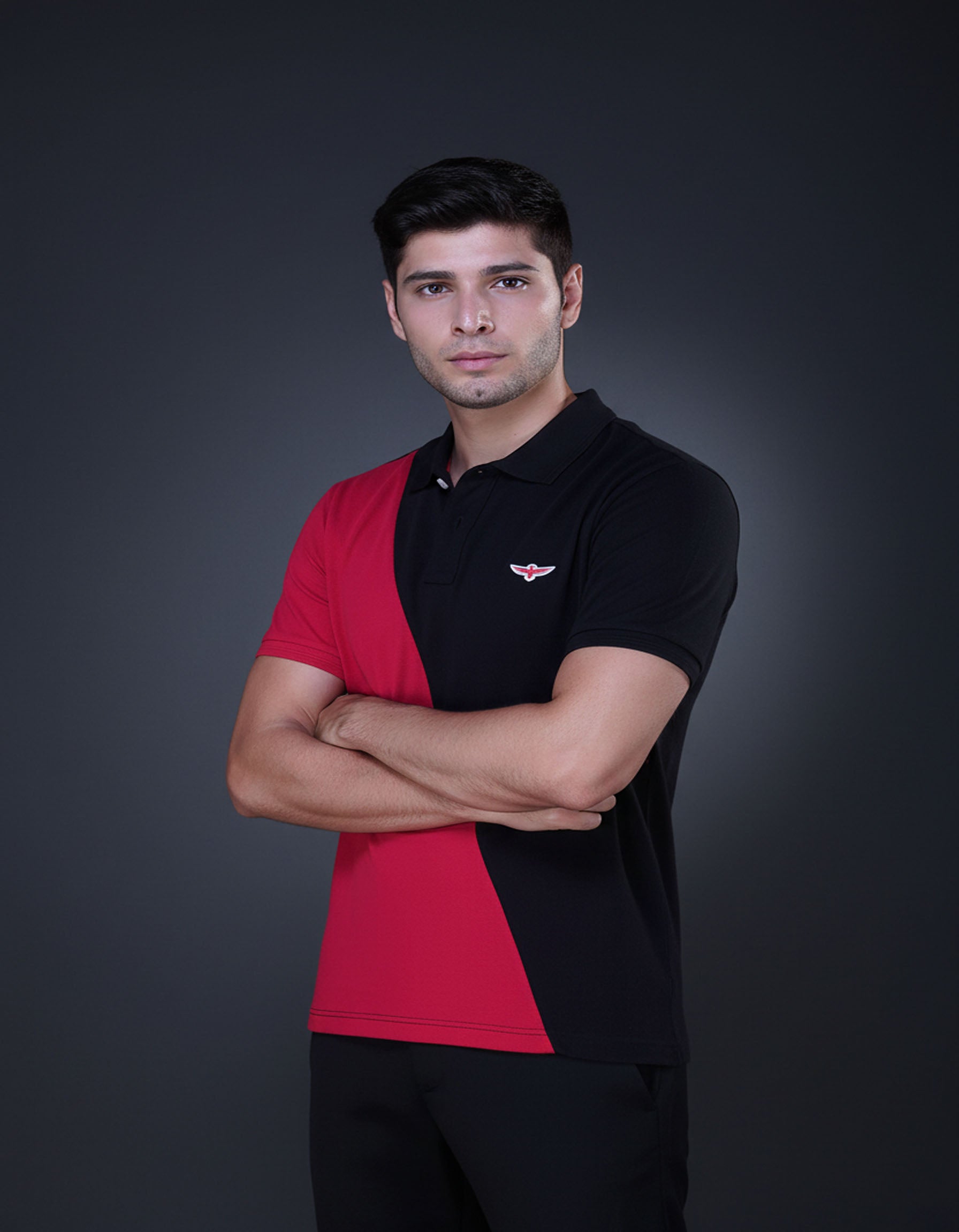 colerblocked polo tshirt