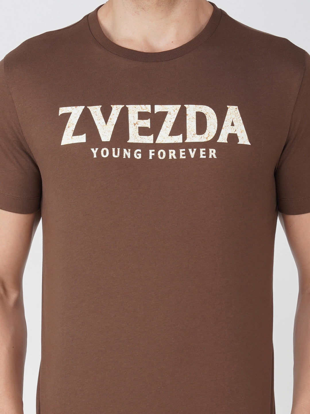 Brown Cotton Jersey HD Print T-Shirt – Euro Fit (BRT-005C)