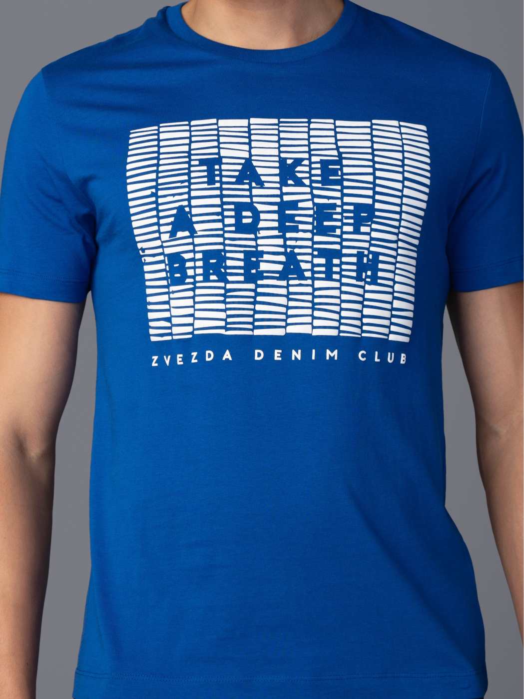 MEDIUM BLUE BRANDING T-SHIRT ZOOM VIEW