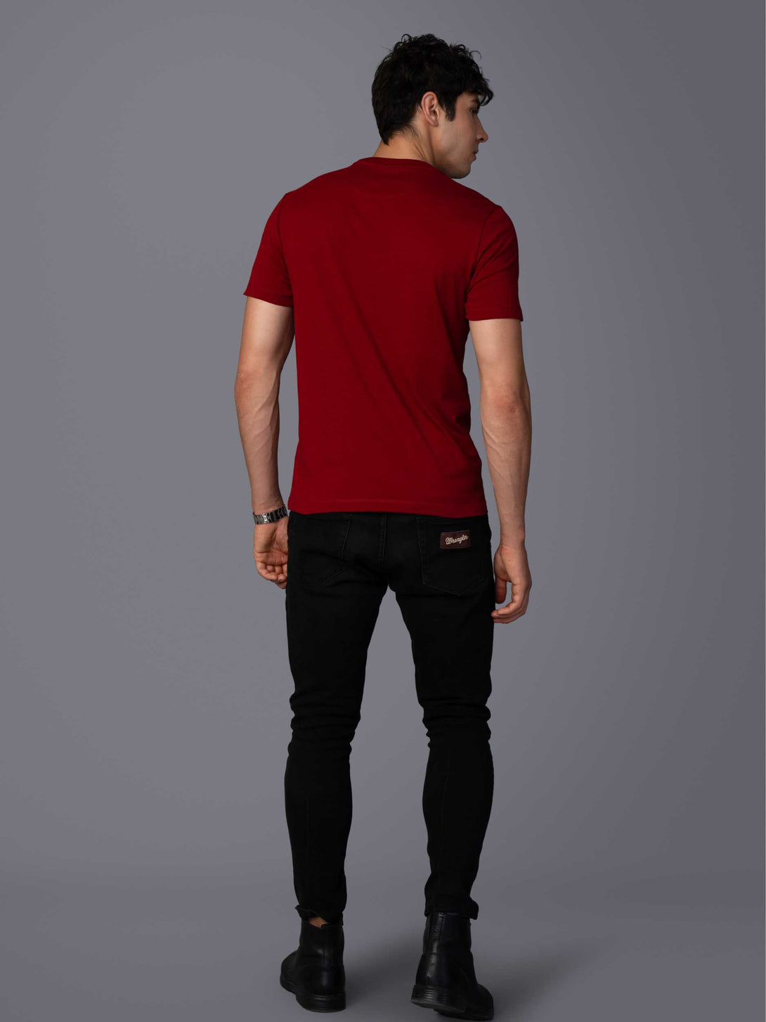 DARK JAM RED BRANDING T-SHIRT BACK VIEW