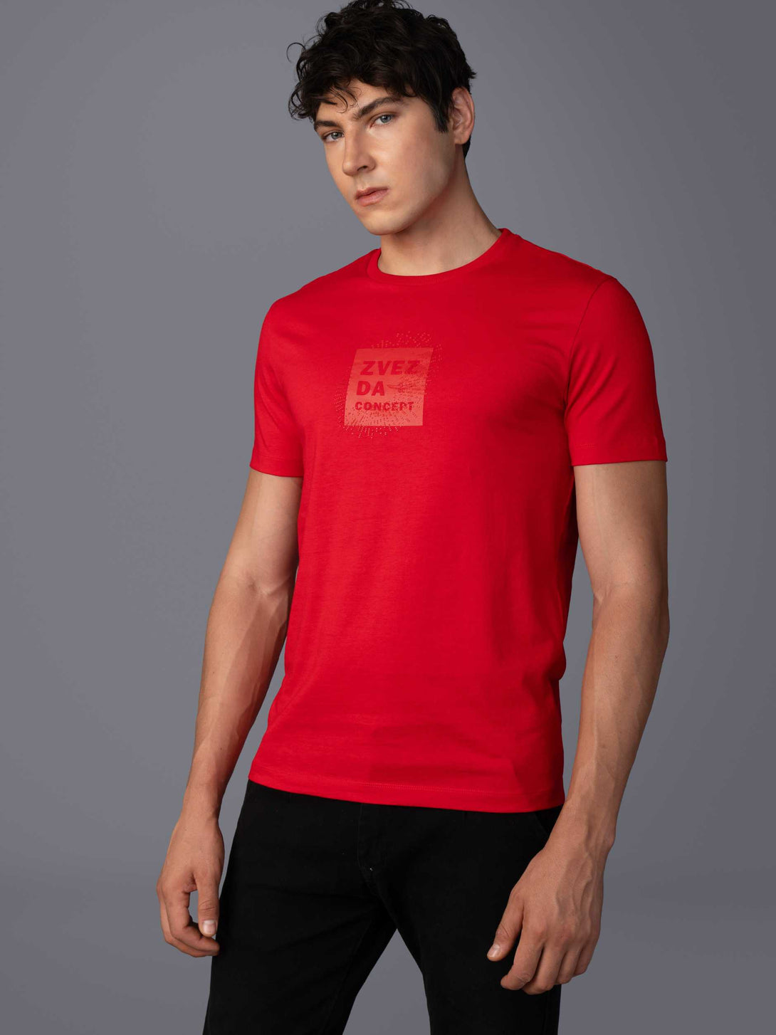 RED  BRANDING T-SHIRT LEFT VIEW
