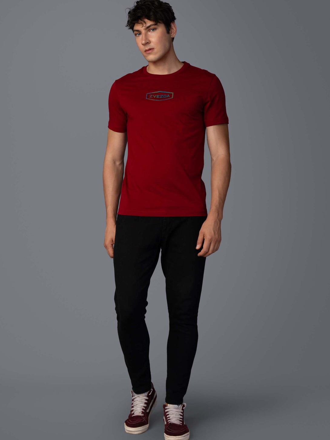 DARK JAM RED  BRANDING T-SHIRT FULL VIEW