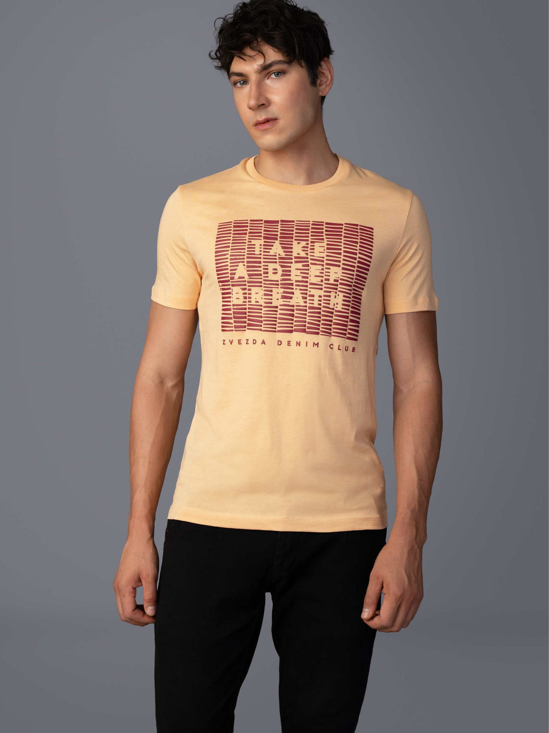 PEACH BRANDING T-SHIRT FULL VIEW 