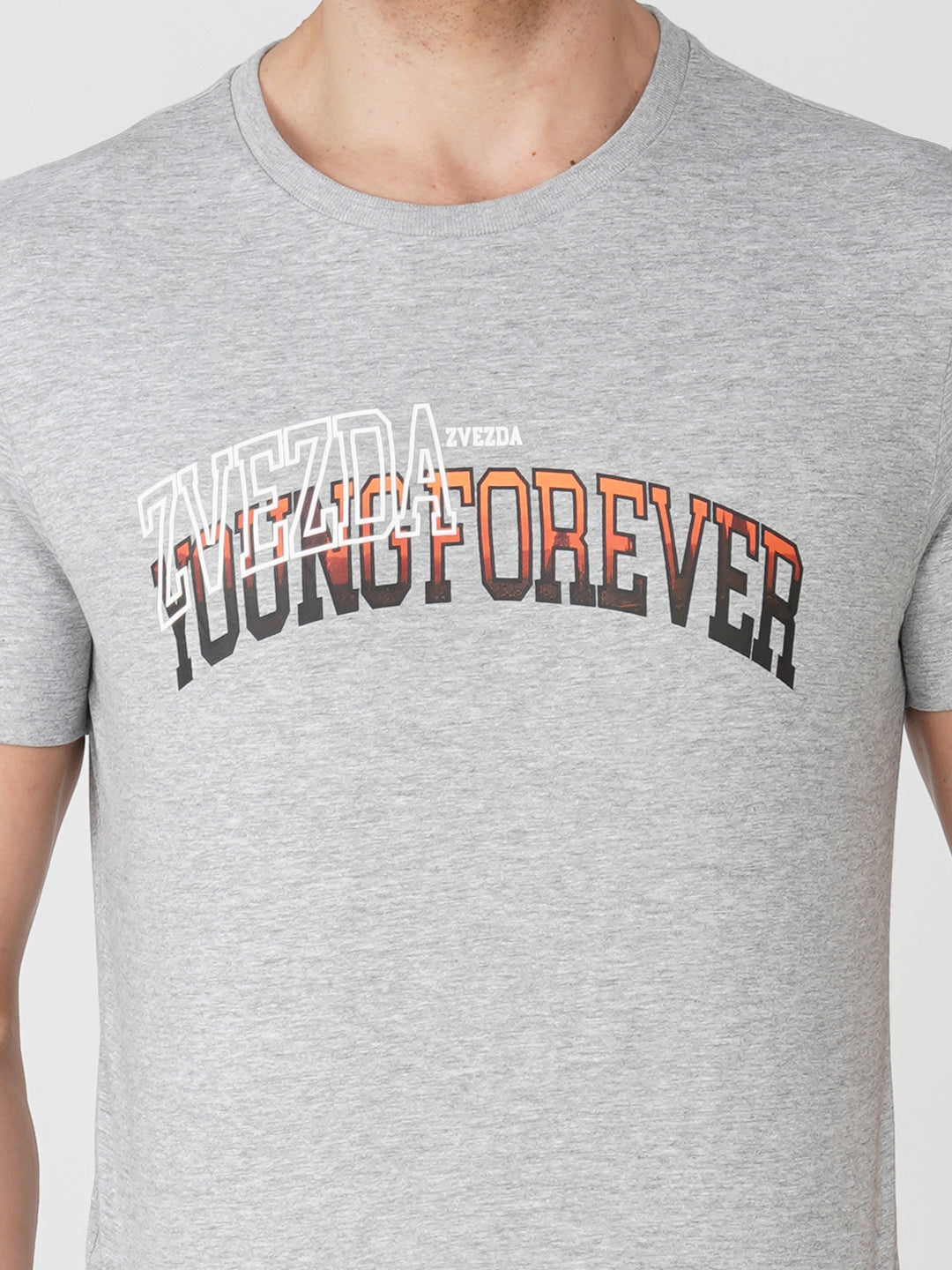 GREY MELANGE  BRANDING PHOTO PRINT ZOOM VIEW