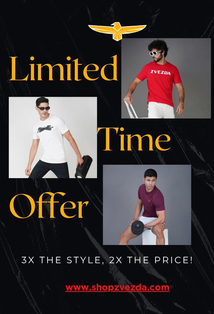 Promotional advertisement for Zvezda clothing with limited time offer text.