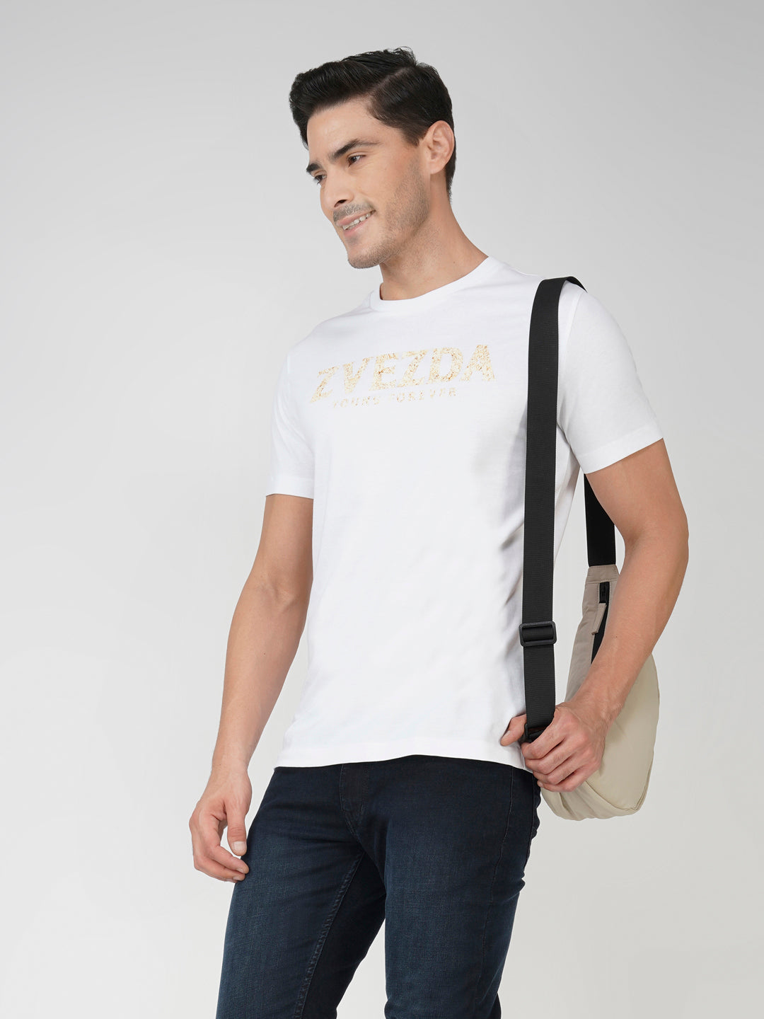 White Cotton Jersey HD Print T-Shirt - Euro Fit (BRT-005A)