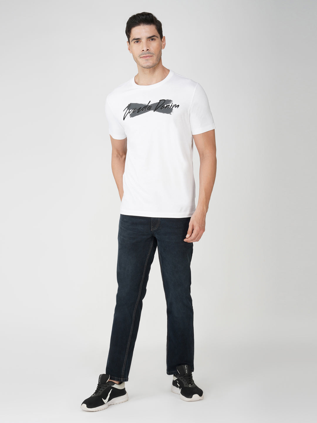 White Cotton Jersey HD Print T-Shirt - Euro Fit (BRT-016A)