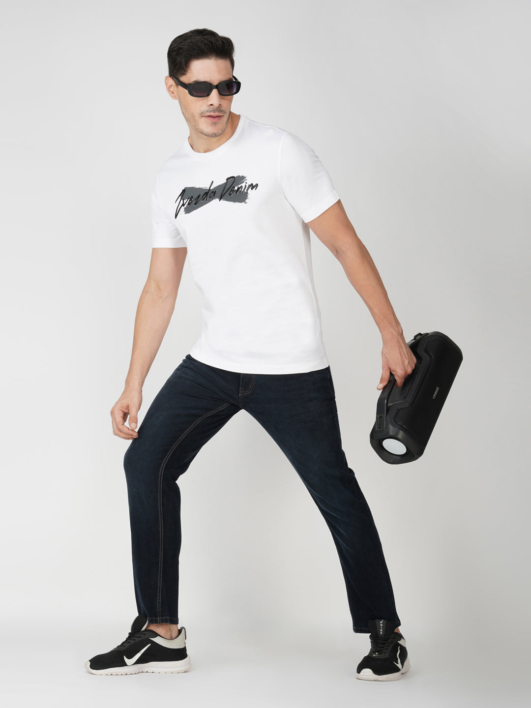White Cotton Jersey HD Print T-Shirt - Euro Fit (BRT-016A)