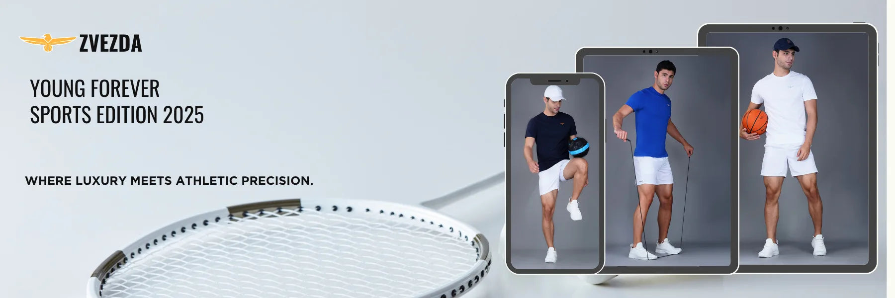 Zvezda sports edition packaging with three athletes in athletic wear