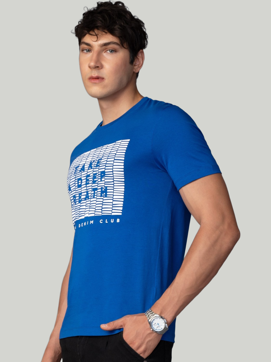 Blue Zvezda Original Cotton Jersey T-Shirt - Euro Fit (BRT-020C)