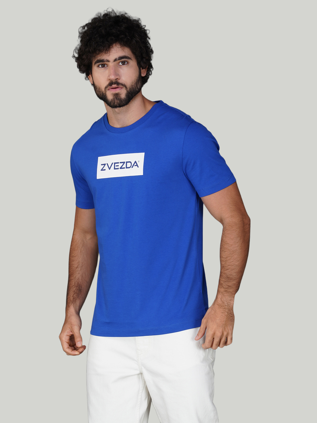 Blue Zvezda Original Cotton Jersey T-Shirt - Euro Fit (BRT-021C)