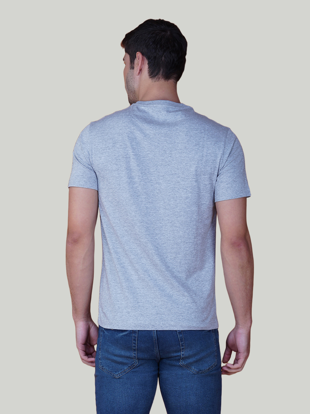 Grey Solid Cotton Jersey T-Shirt – Euro Fit (CT-009)