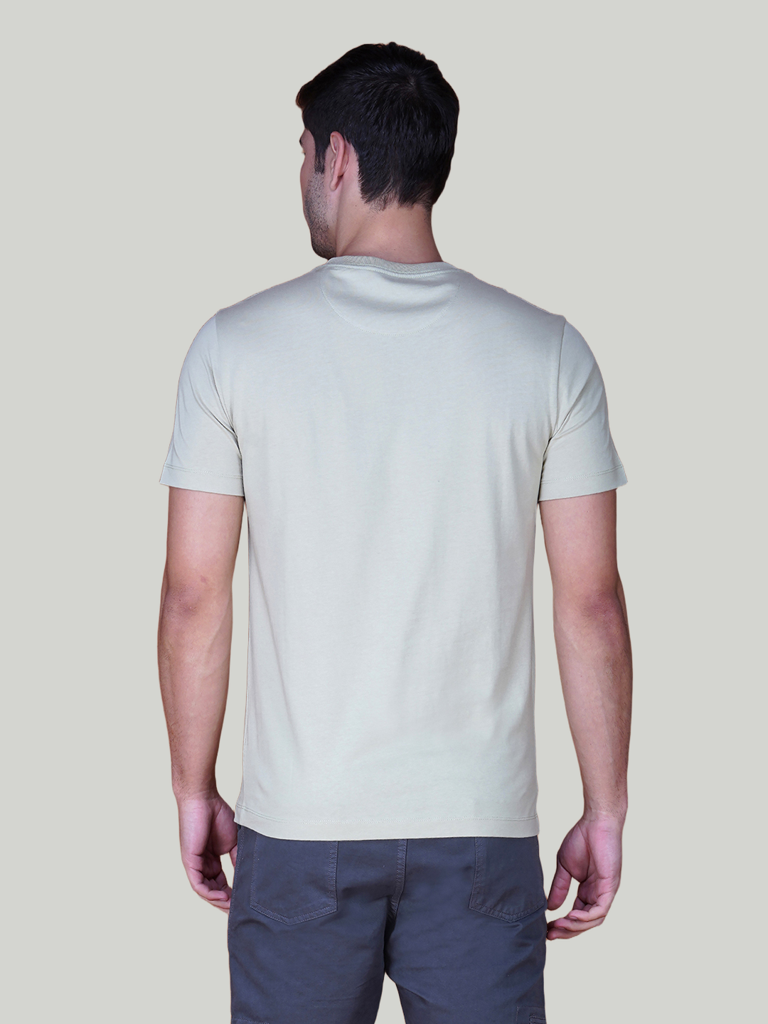 Warm Grey Solid Cotton Jersey T-Shirt – Euro Fit (CT-002)