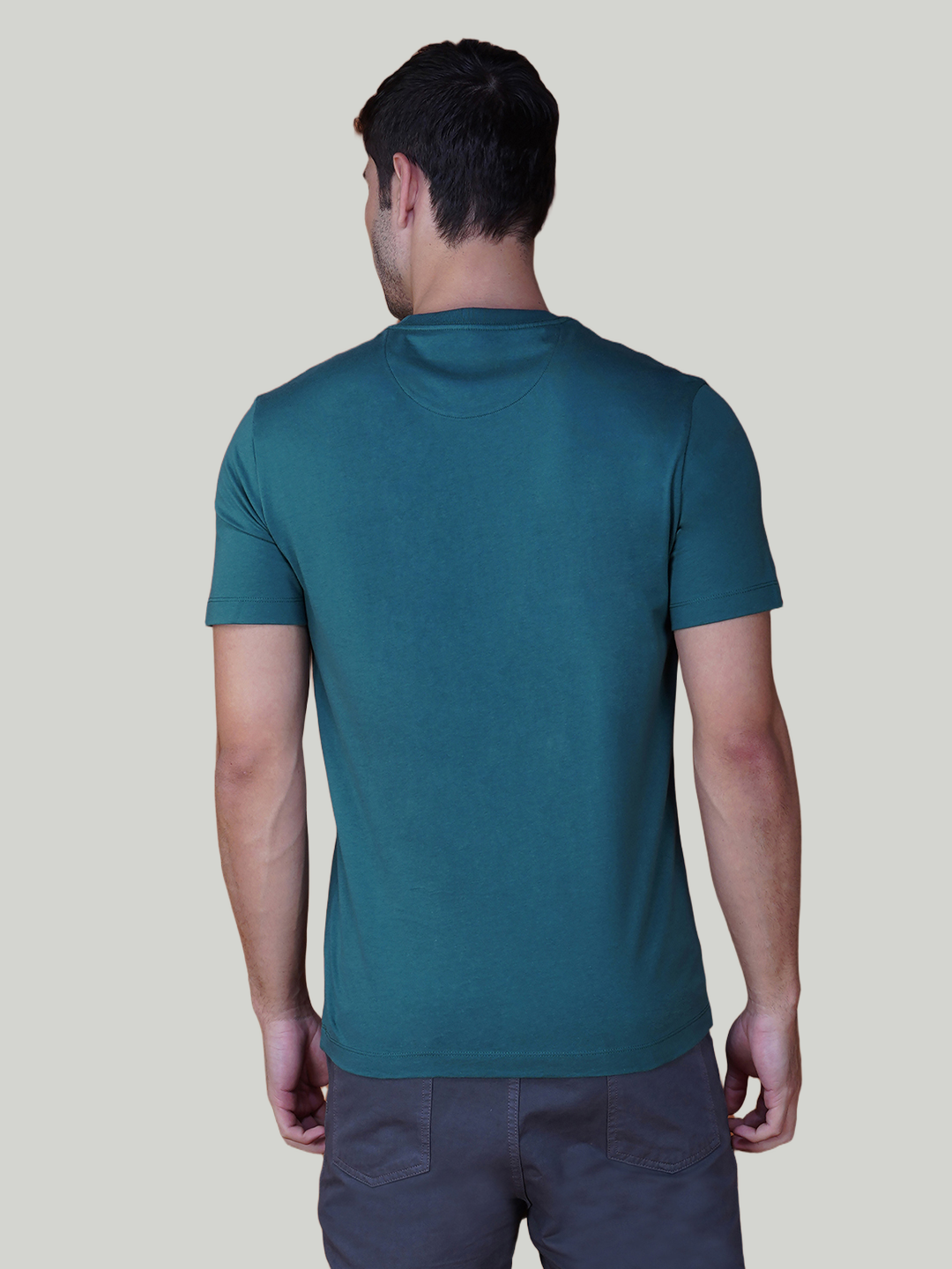 Pine Green Solid Cotton Jersey T-Shirt – Euro Fit (CT-004)