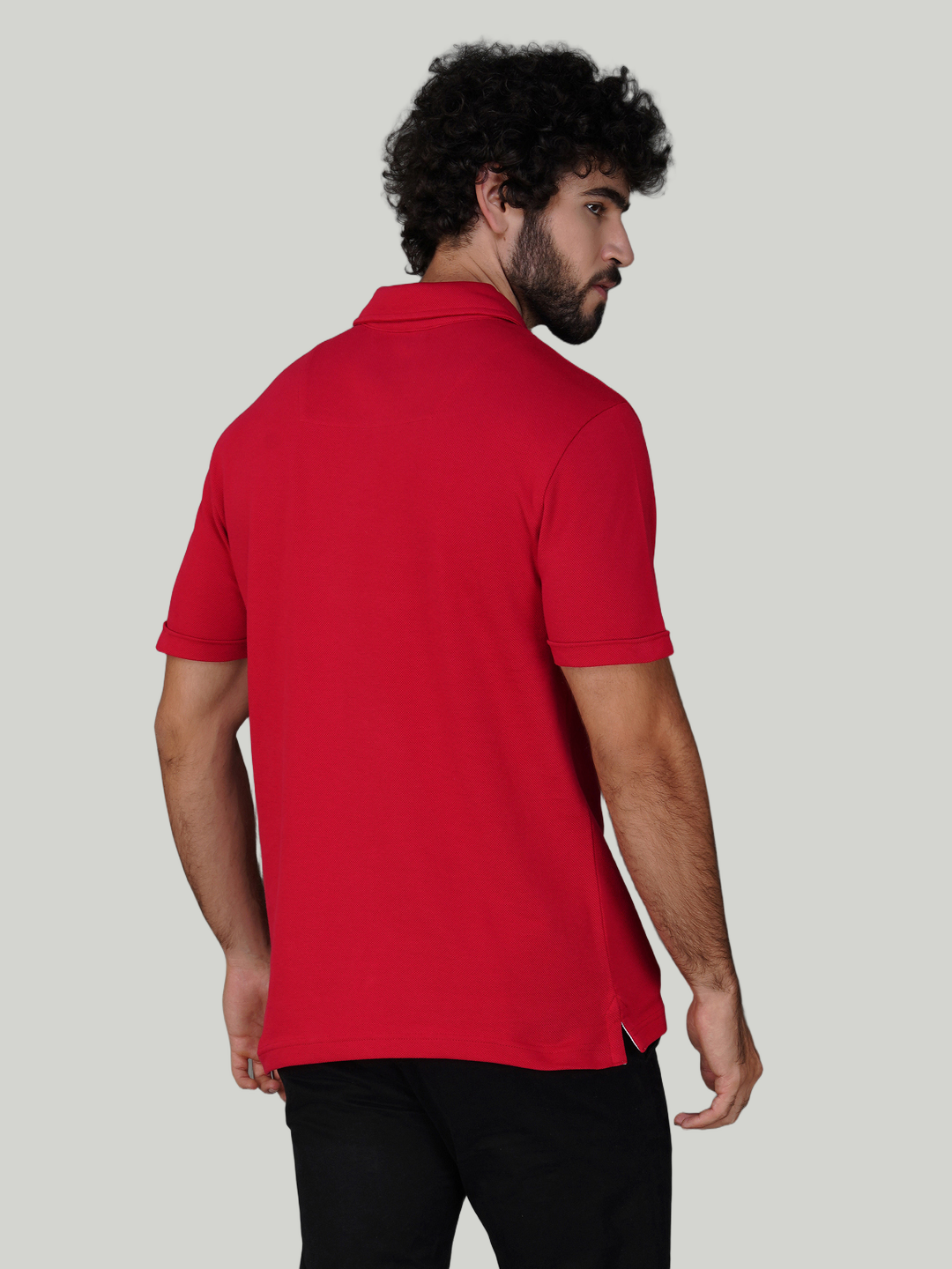 Red Premium Pique Cotton Classic Polo T-shirt-Euro Fit (CP 008)