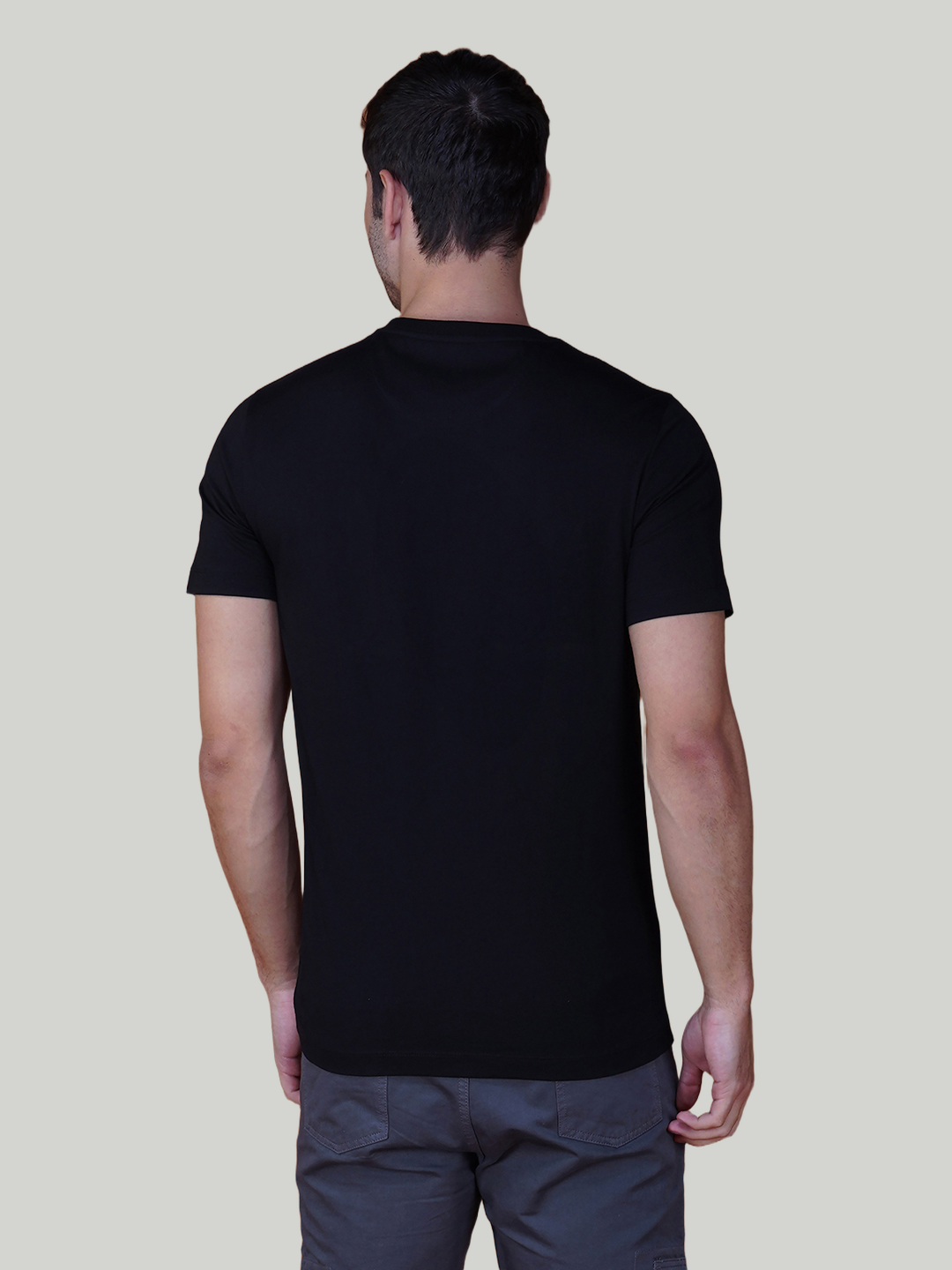 Black Solid Cotton Jersey T-Shirt – Euro Fit (CT-005)