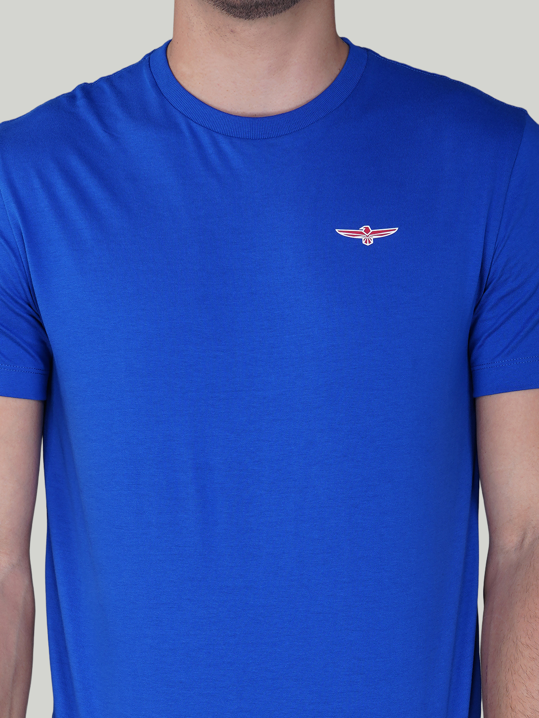 Blue Solid Cotton Jersey T-Shirt – Euro Fit (CT-006)