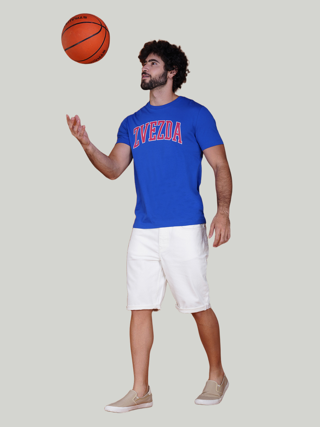 Blue Zvezda Original Cotton Jersey T-Shirt - Euro Fit (BRT-013B)