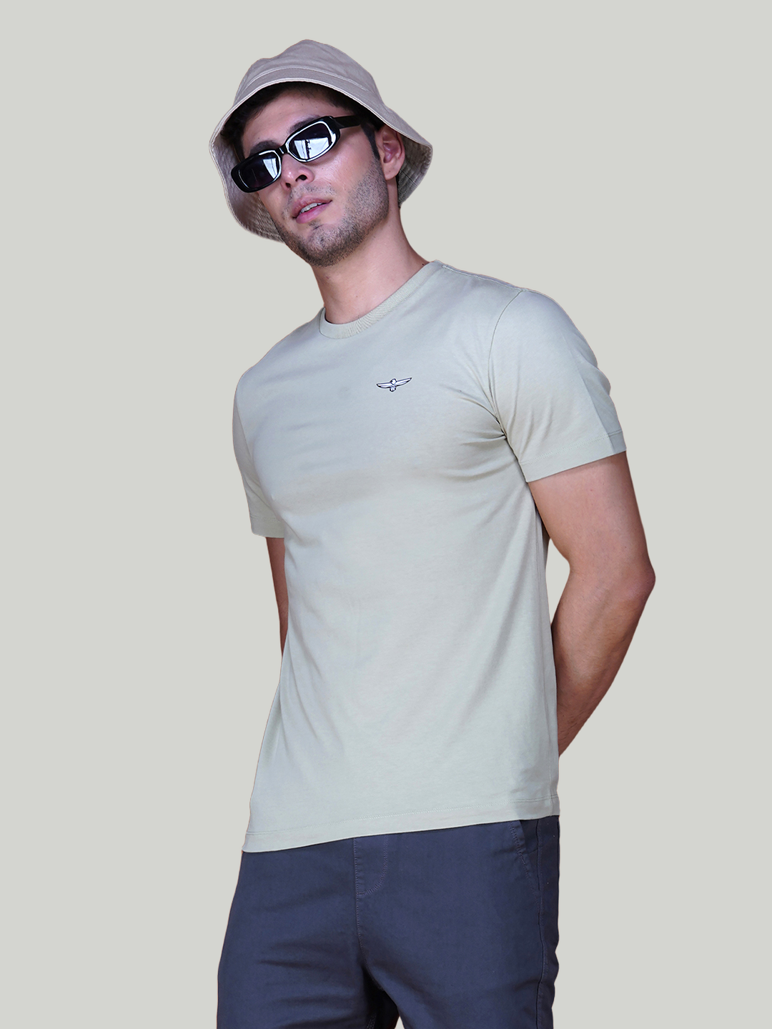 Warm Grey Solid Cotton Jersey T-Shirt – Euro Fit (CT-002)