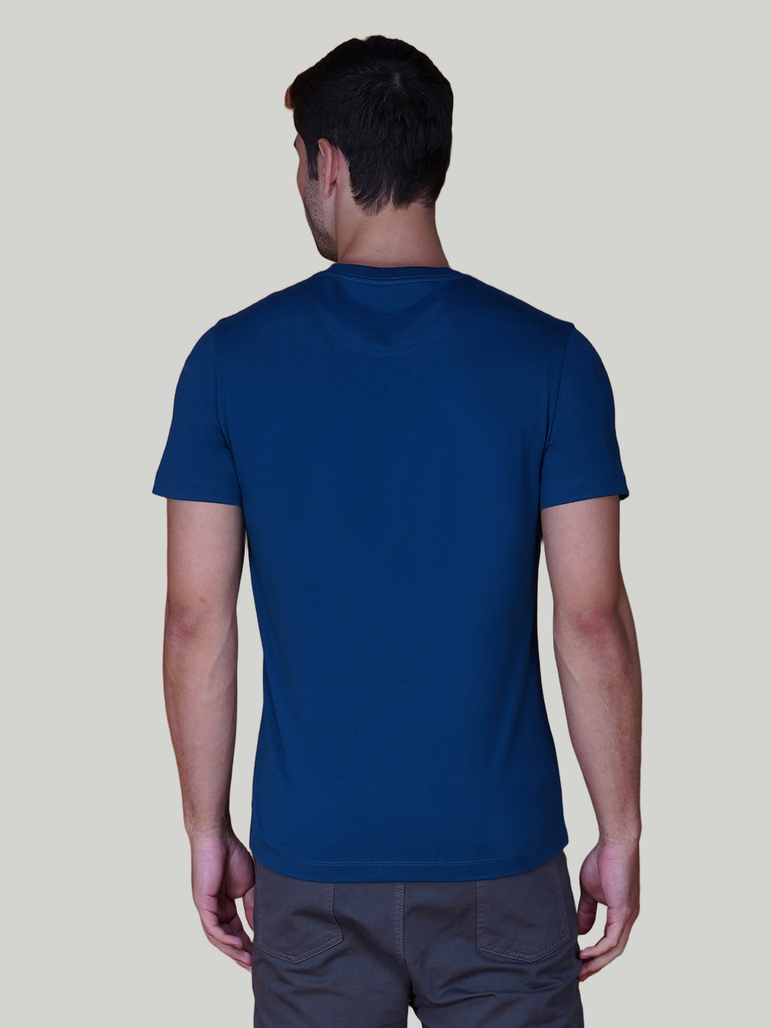 Petrol Blue Solid Cotton Jersey T-Shirt – Euro Fit (CT-007)