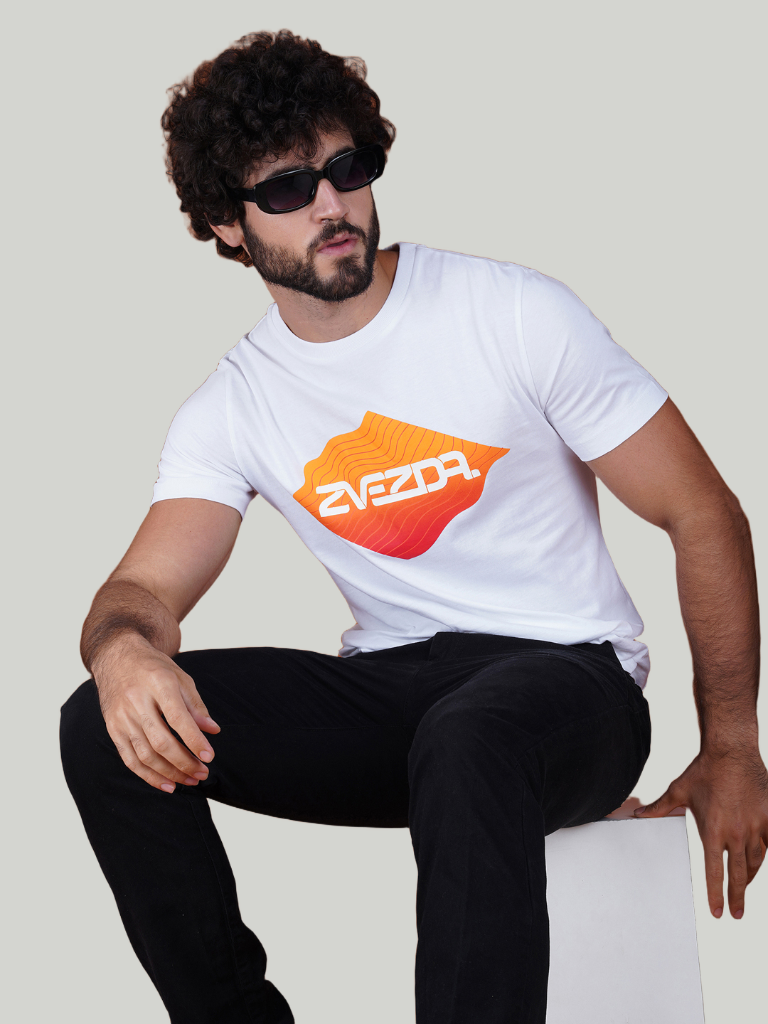 White Zvezda Original Cotton Jersey T-Shirt - Euro Fit (BRT-010A)