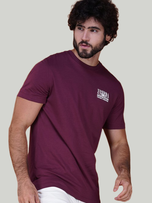 Maroon Zvezda Original Cotton Jersey T-Shirt - Euro Fit (BRT-011A)