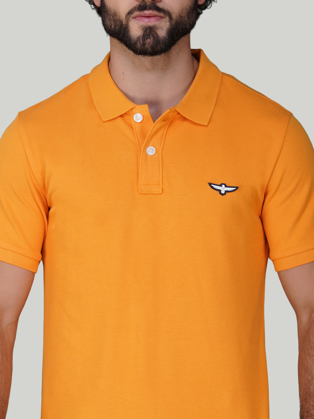 Apricot Orange Premium Pique Cotton Classic Polo T-shirt-Euro Fit (CP 006)