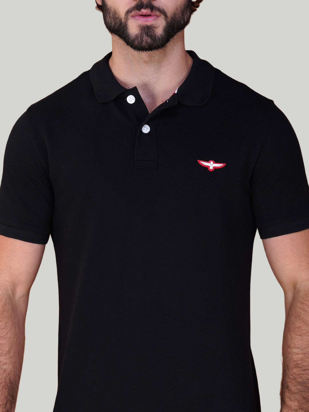 Black Premium Pique Cotton Classic Polo T-shirt-Euro Fit (CP 004)