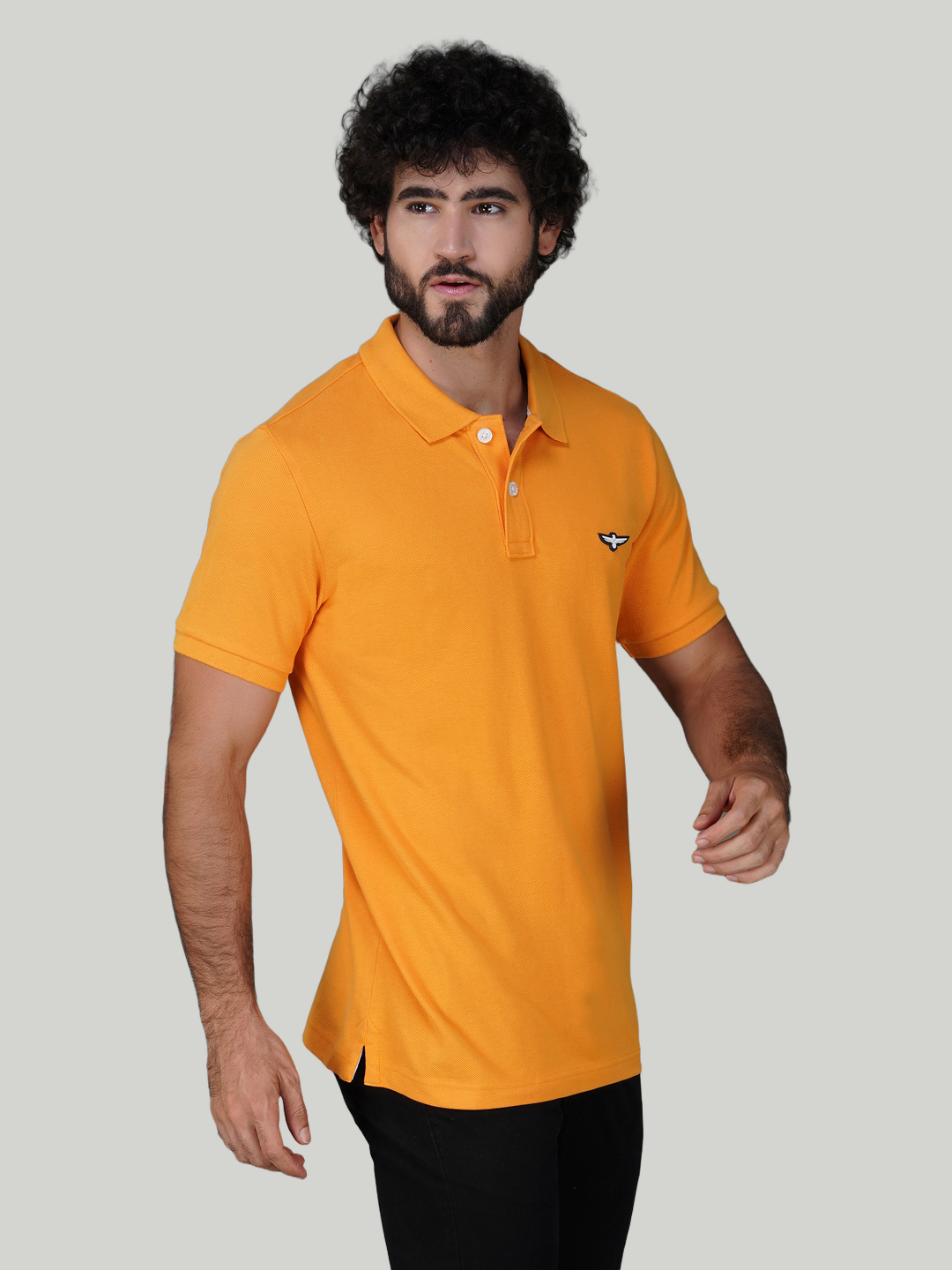 Apricot Orange Premium Pique Cotton Classic Polo T-shirt-Euro Fit (CP 006)