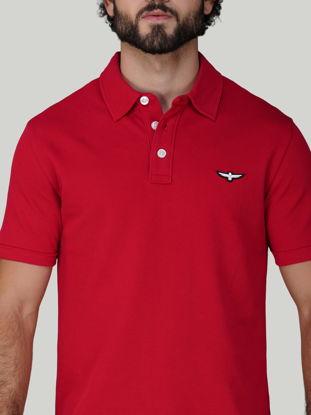 Red Premium Pique Cotton Classic Polo T-shirt-Euro Fit (CP 008)