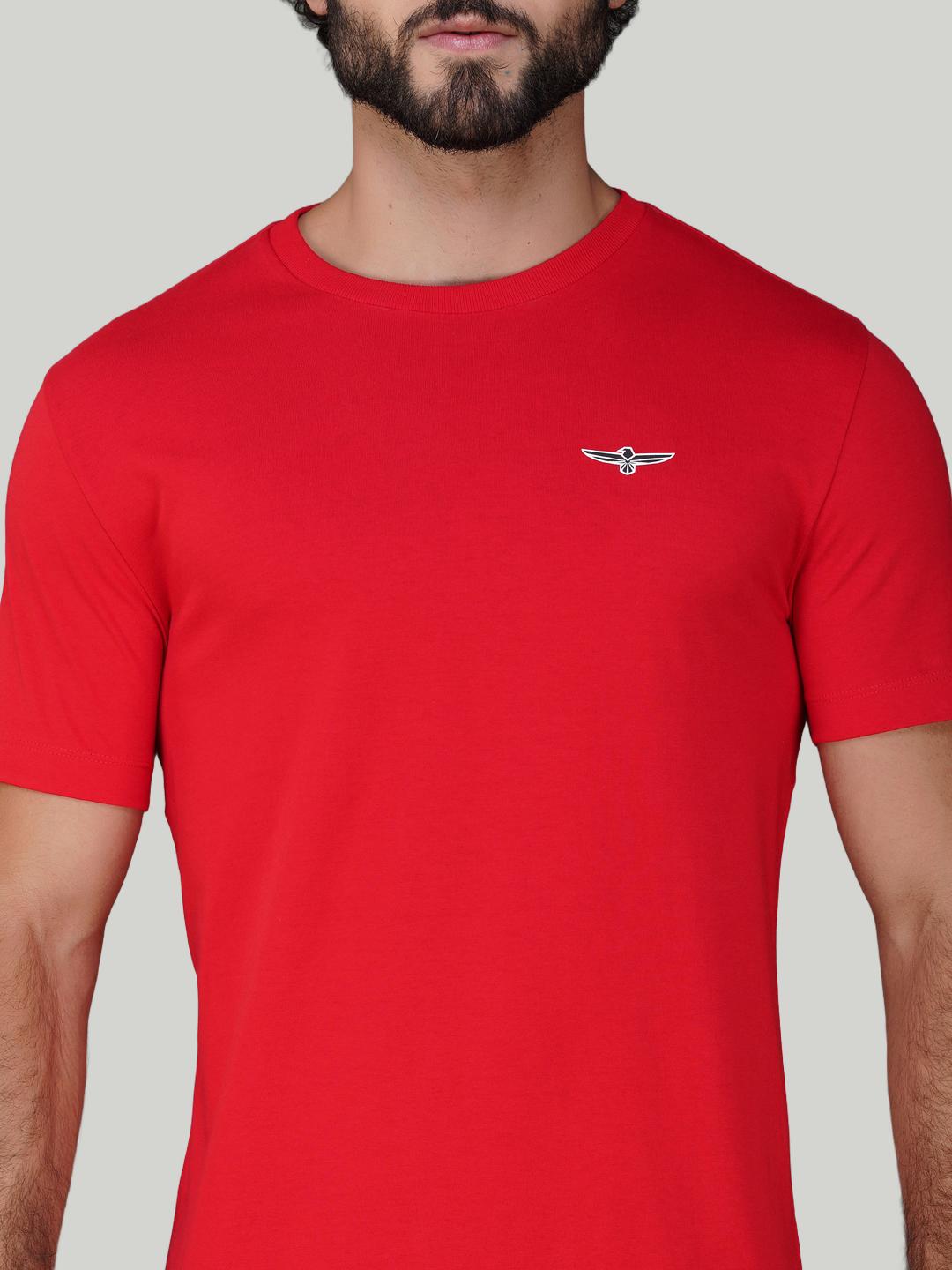 Red Solid Cotton Jersey T-Shirt – Euro Fit (CT-013)