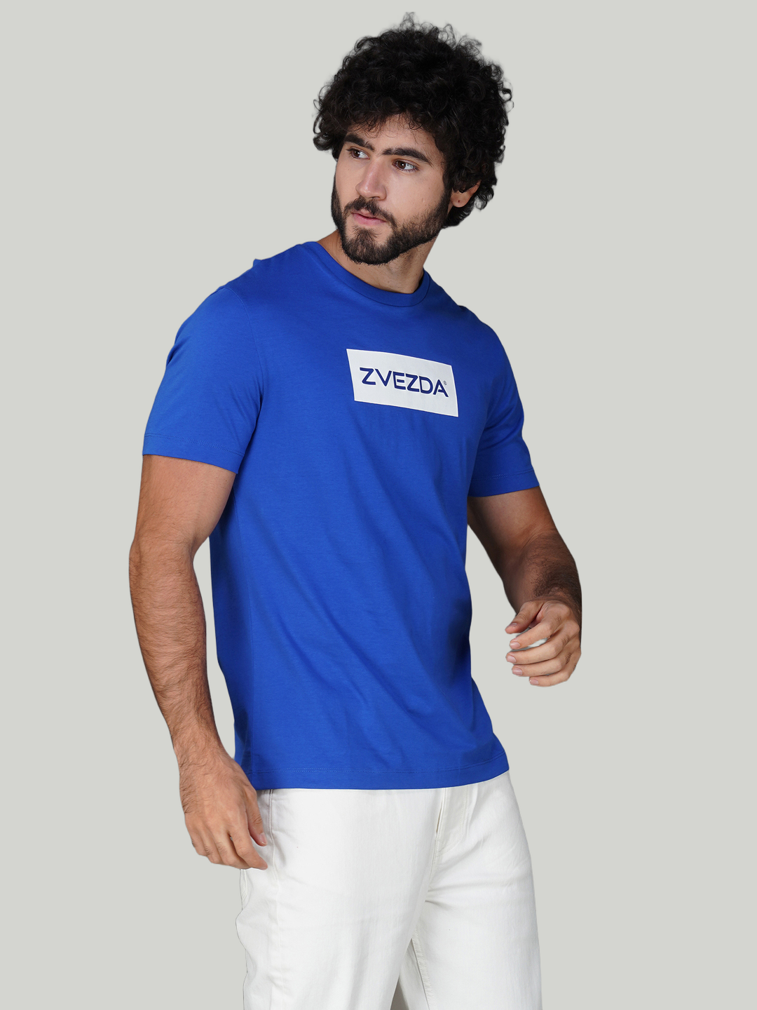 Blue Zvezda Original Cotton Jersey T-Shirt - Euro Fit (BRT-021C)