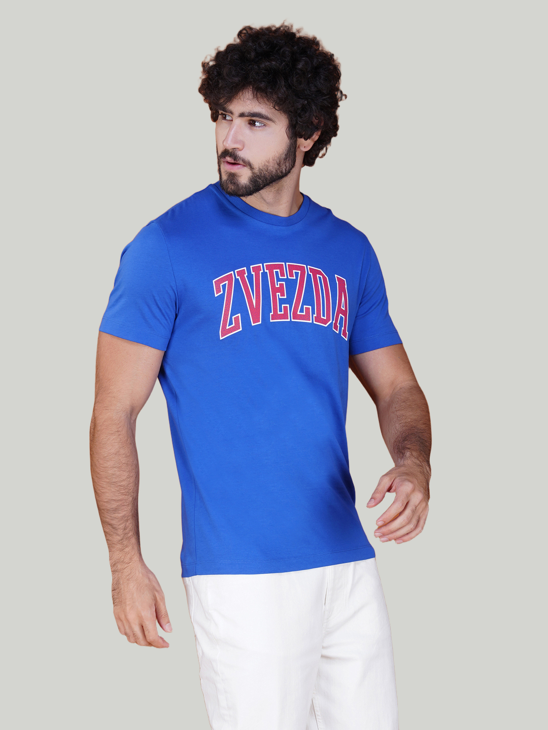 Blue Zvezda Original Cotton Jersey T-Shirt - Euro Fit (BRT-013B)